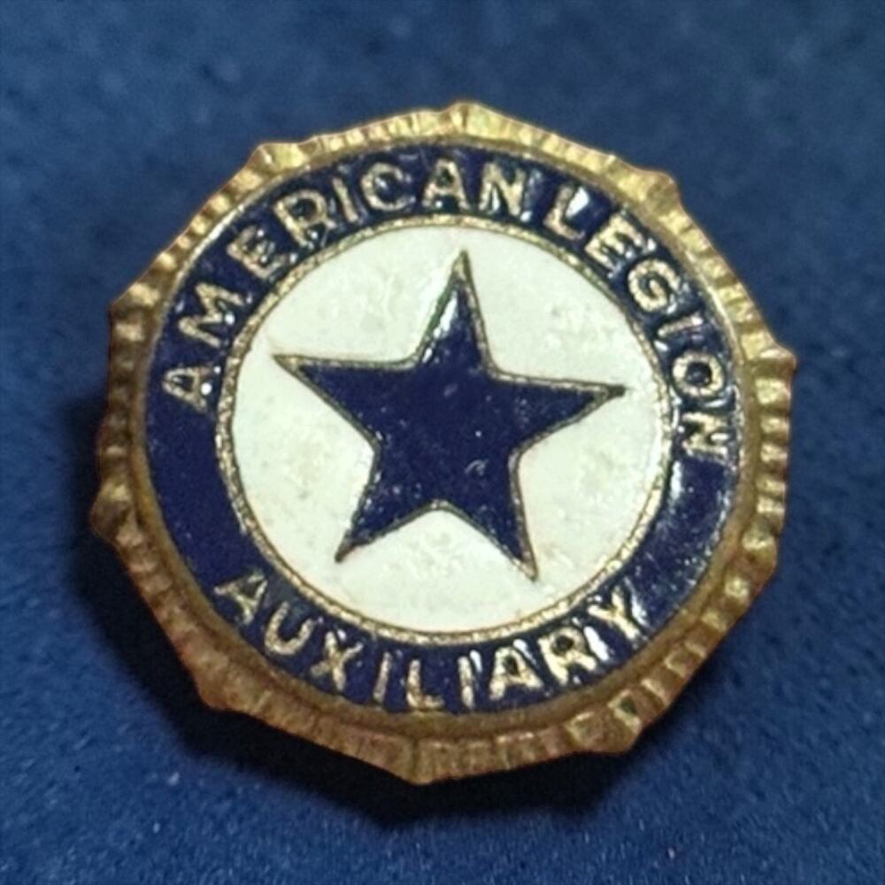 1920 American Legion Auxiliary Star Enamel Pin WWI Era Patriotic Badge